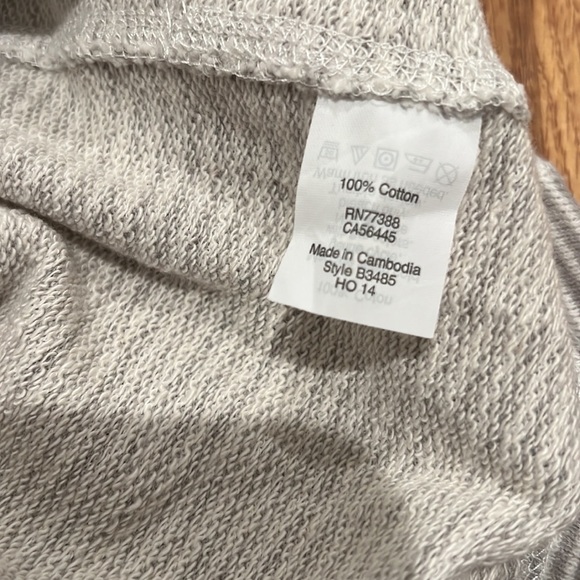 J.Crew Factory Gray & White Stripe Knit Hoodie size Medium - Picture 4 of 4